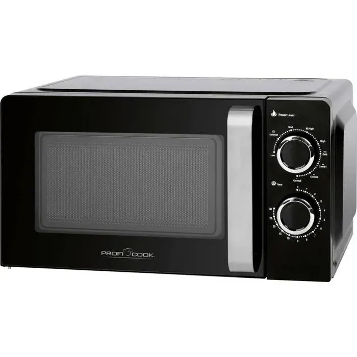 Four micro-ondes grill Bomann PC-MWG 1208 - 17 L - 700 W - Noir Acier inoxydable