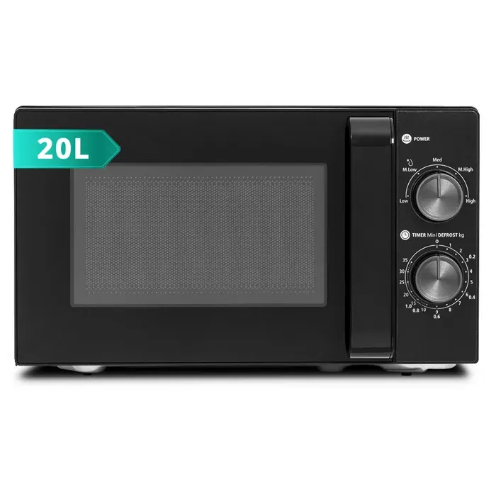 Four Micro-ondes - Smeta - 20L - 700w - 5 niveaux de puissance - Fonction décongélation - Noir
