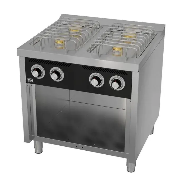 Fourneau basic 2 à 6 feux vifs s/750 sur placard - HR Fainca - l800- L1- P750- h880