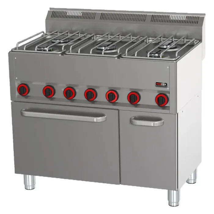 Fourneau combiné avec four à air chaud électrique GN 1/1 - 5x brûleur SPT 90/5 GL - Redfox