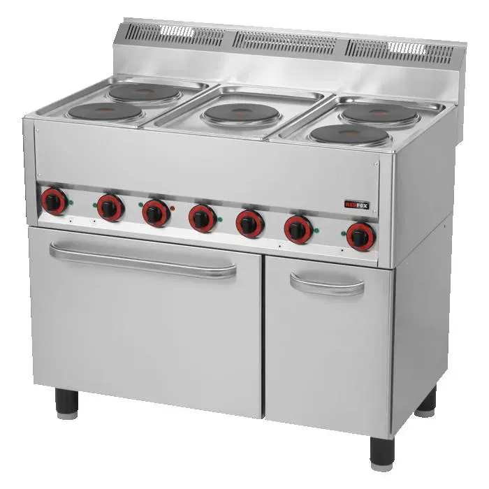 Fourneau Electrique sur Four Electrique GN 1/1 - 400 V - SPT 90 ELS - Redfox - l988- L1- P609- h900- Acier Inoxydable