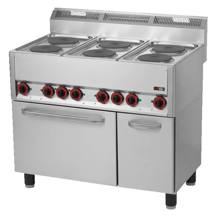 Fourneau Electrique sur Four Electrique GN 1/1 - 400 V - SPT 90 ELS - Redfox - l988- L1- P609- h900- Acier Inoxydable