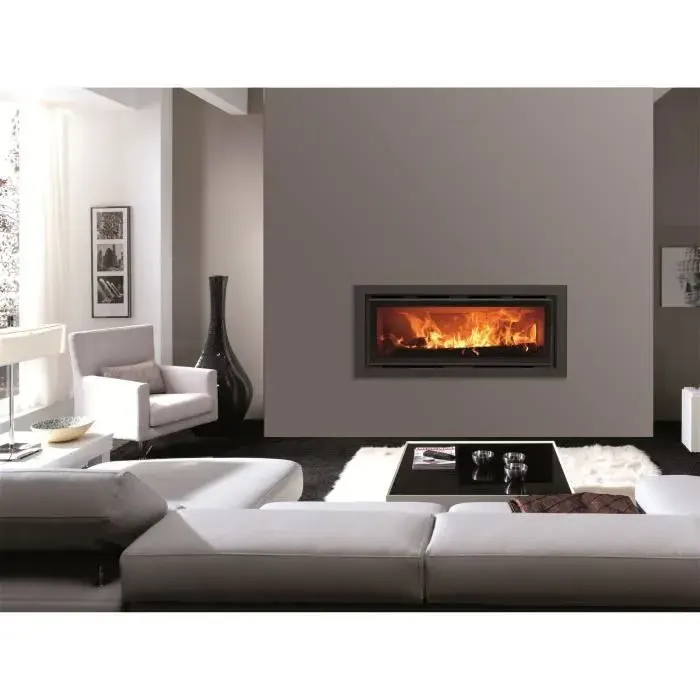 Foyer à bois - PANADERO - Hogar angle a gauche Ecodesign - 59 kw - Bûches 50 cm