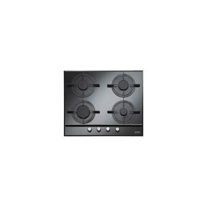 Franke Crystal FHCR 604 4G HE BK C Intégré Cuisinière à gaz Verre Noir Fonte Rotatif