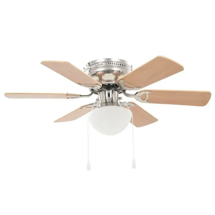 @FRENCH Haute qualité] Luxueux Ventilateur de plafond orné avec lumière 82cm Marron clair 727231