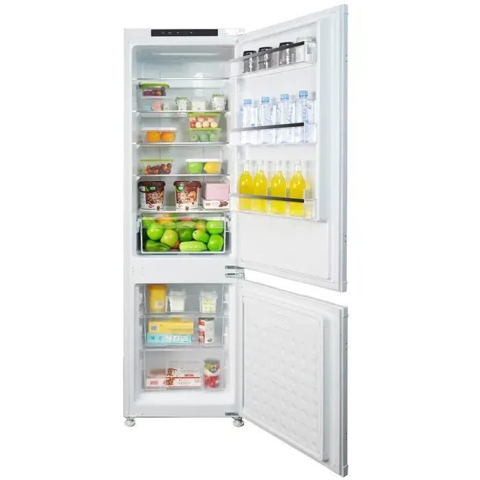 Frigo encastrable 178cm réfrigérateur congélateur froid ventilé armoire no frost 236L(168/68L) 2 portes Classe D
