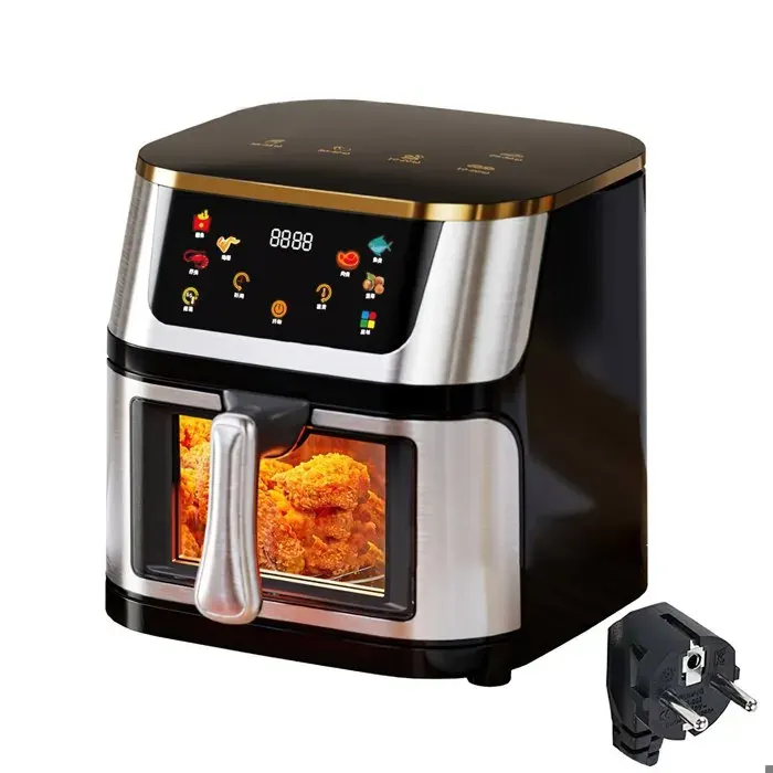 Friteuse à air 12L four à air multifonction passe au lave-vaisselle écran tactile LED 8 modes par défaut sans BPA 2800W
