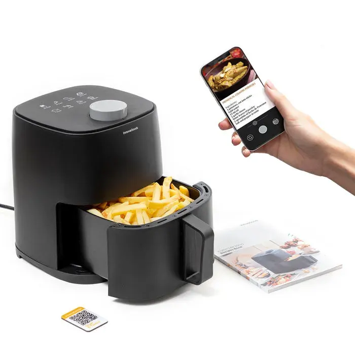Friteuse à Air 2L - InnovaGoods - Friteuse sans huile - Design moderne - Capacité 2L - Température variable