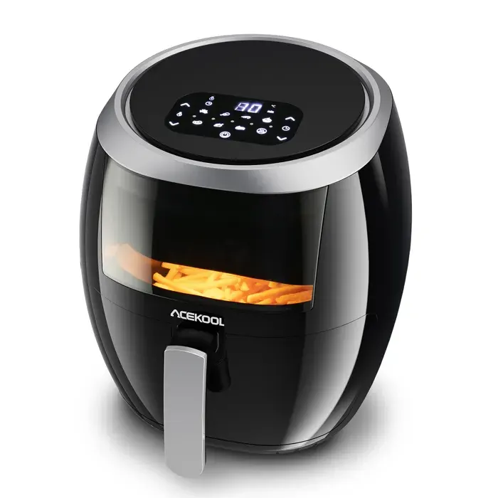 Friteuse à air 8L familiale – 8 prog. cyclonique 360° tactile 1800W – Cuisson saine rapide antiadhésif lave-vaisselle