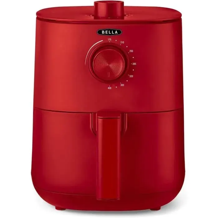 Friteuse à Air - BELLA - 3 L - Multifonction 5-en-1 - 1400 Watts - Rouge Mat