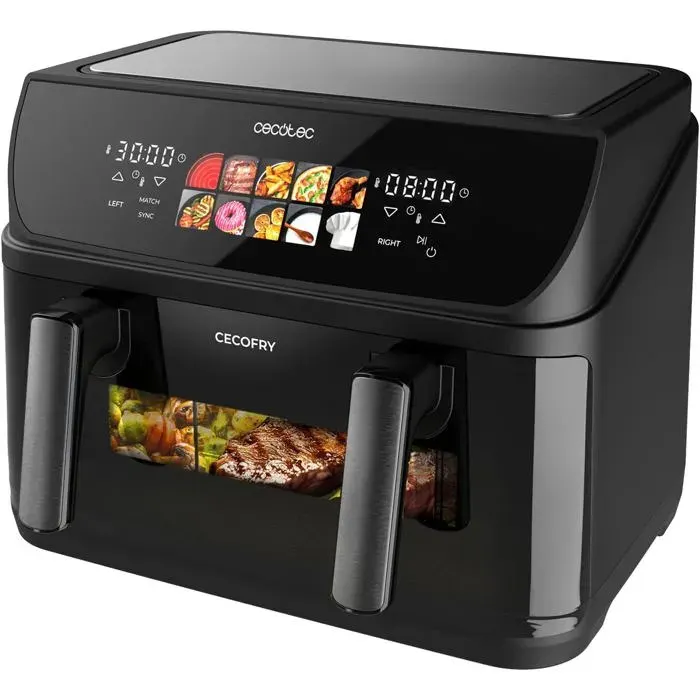 Friteuse À Air - BITIS - Cecofry&Grill Duoheat - 10L - 2800W - Contrôle de Température