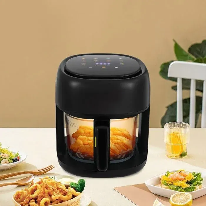 Friteuse à air chaud 1350W 33L friteuse à air intelligentepanier de cuisson à 360° visibleréglable de 176-374 °Fnorme européenne