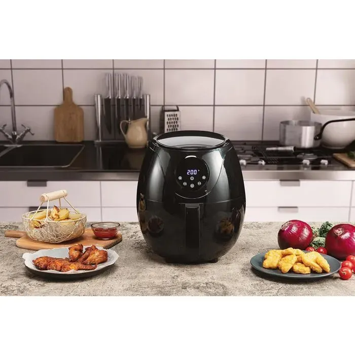 Friteuse À Air Chaud 3 En 1-3 Litres Xl Airfryer - Friteuse Sans Huile Avec Écran Tactile Led Numérique Et 6 Programmes - 1200W