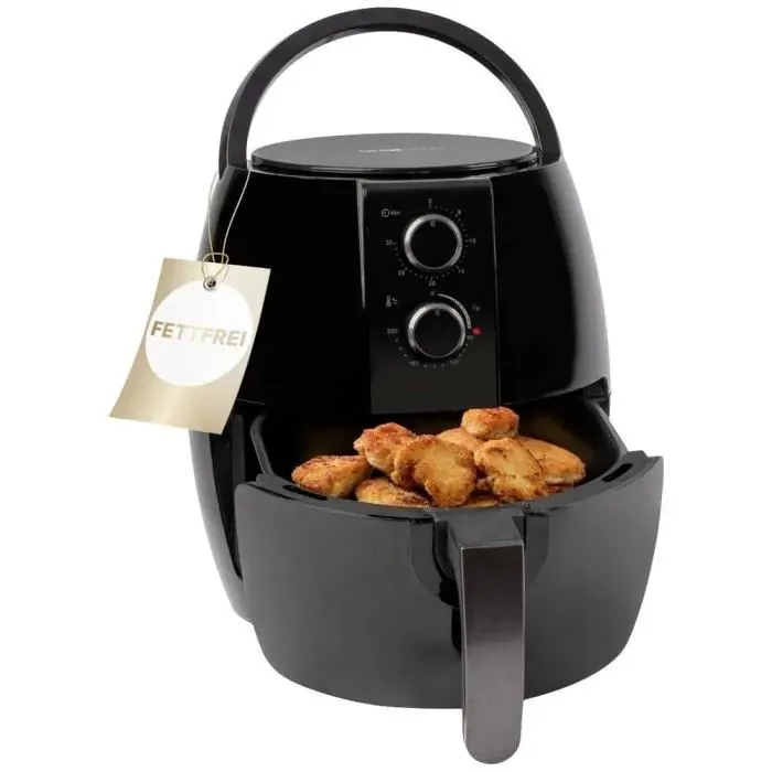 Friteuse à air chaud - Clatronic - FR 3780 H - 1350 W - Noir - Titane