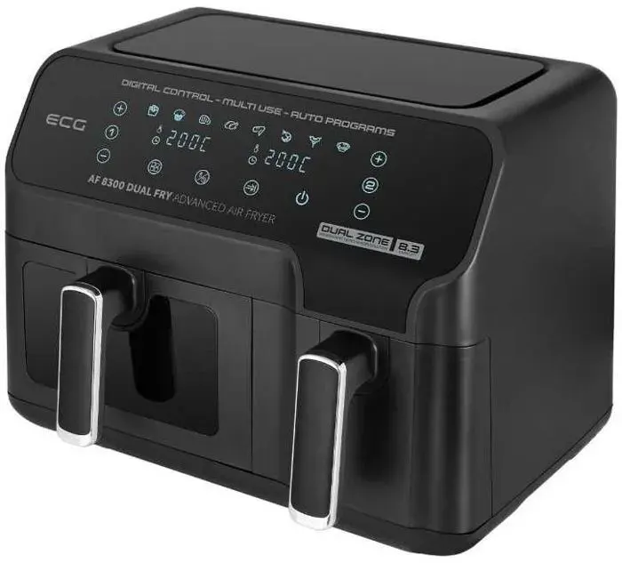 Friteuse à air chaud - EKG - AF 8300 Dual Fry - 83 L - Température 80-200 °C - Minuterie 60 min