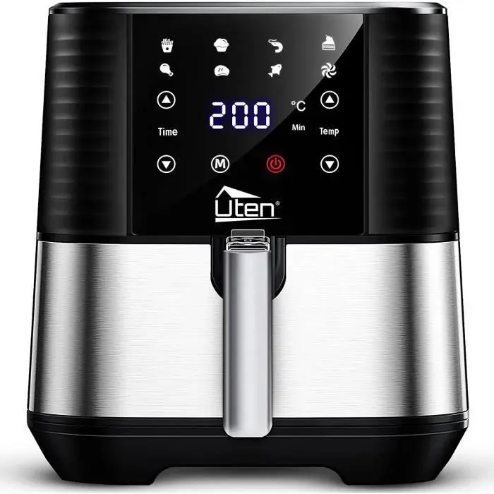 Friteuse à Air Chaud Electrique Multifonction 5.5L - UTEN - Écran Tactile LCD - 7 Programmes - 1700W