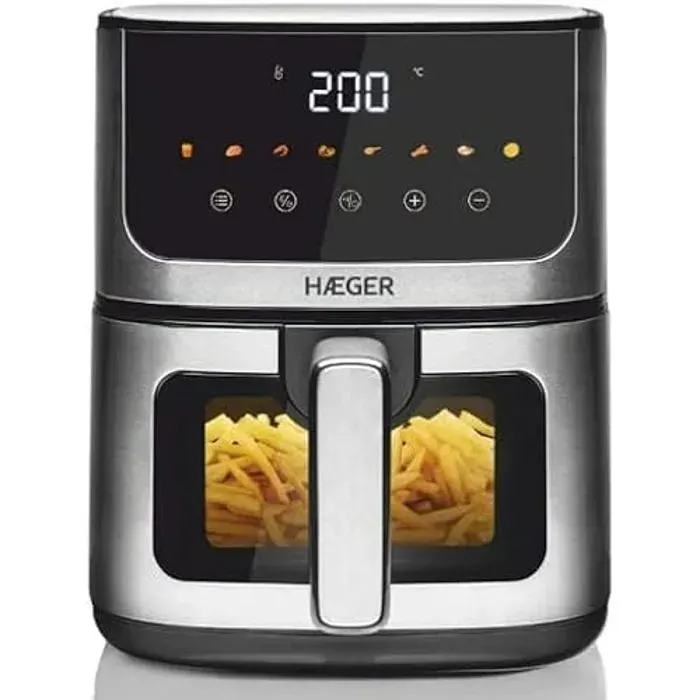 Friteuse à air chaud - HAEGER - Magic Window - 47 L - Température variable - Minuterie intégrée