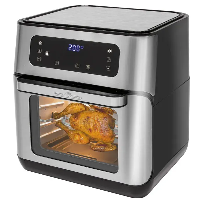 Friteuse à air chaud sans huile Capacité du four à air chaud 11 litres Proficook FR 1200 H 1500W Noir/Argent