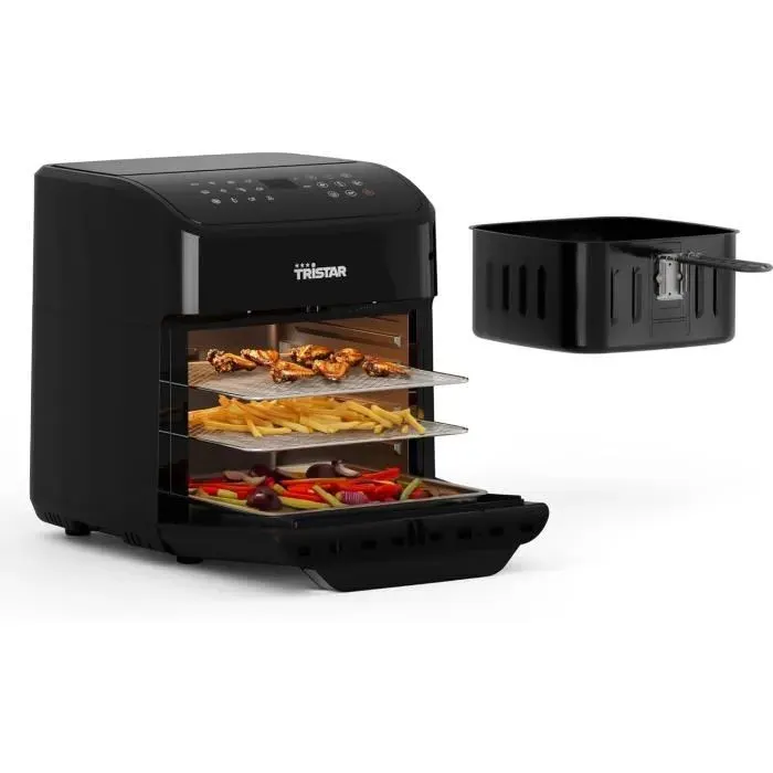 Friteuse à air chaud - TRISTAR - FR-9065 - 12 L - 1800 W - 12 programmes - Hublot