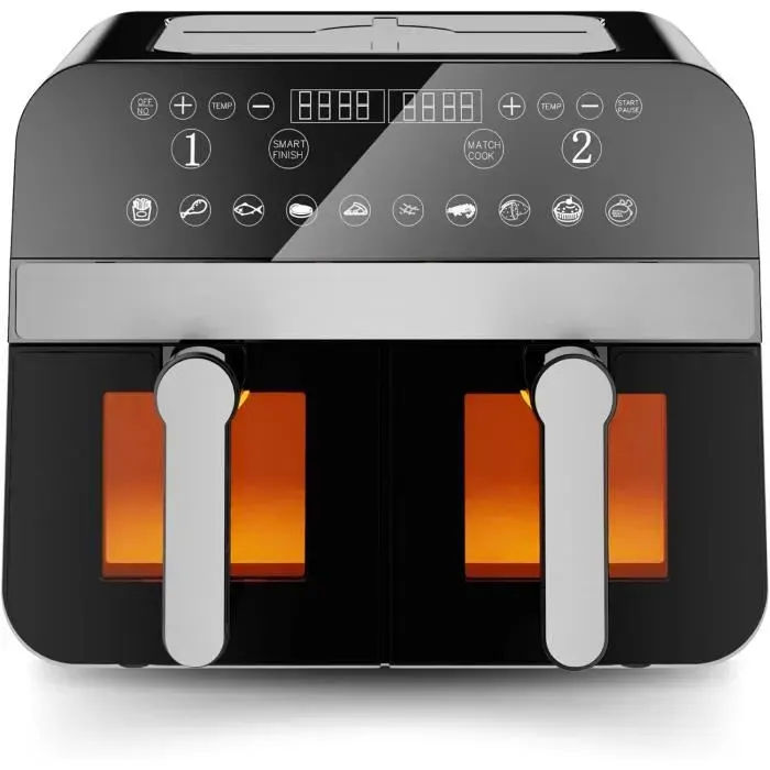Friteuse à air - GENERIC - CNAFD45WB - Double panier - Fenêtre noire - 2400 W