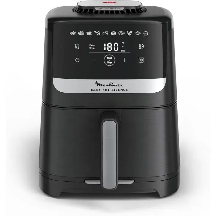 Friteuse à air - Moulinex Easy Fry Silence - 5 L - 1400 W - Technologie Silent — coloris Noir