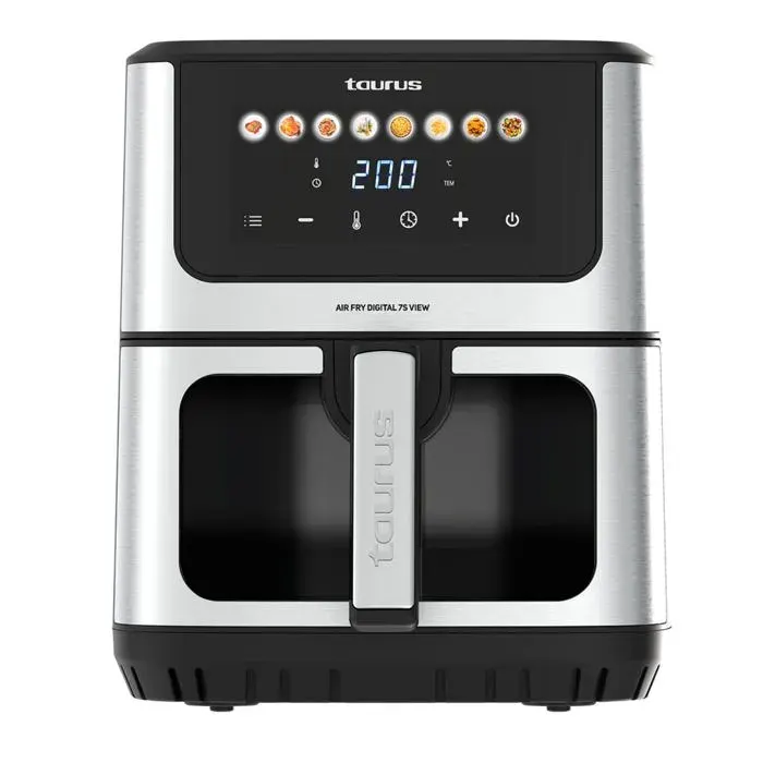Friteuse à air numérique - TAURUS - Air Fry Digital 7S View - 1600W - 65L - 8 programmes - Écran tactile