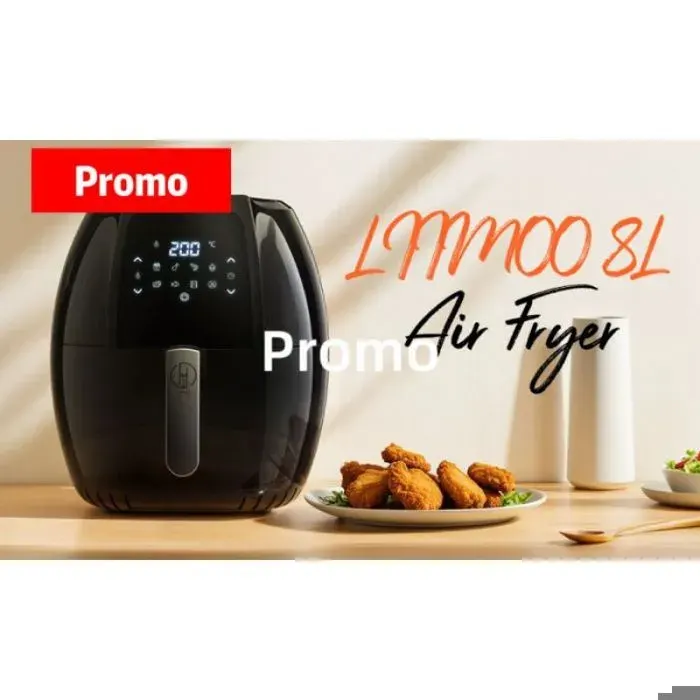 friteuse à air Puissant- 8L 2000W thermostat 80-200°C8 modes de cuissonécran OLED - Idéale pour les cuissons FRITEUSE ELECTRIQUE