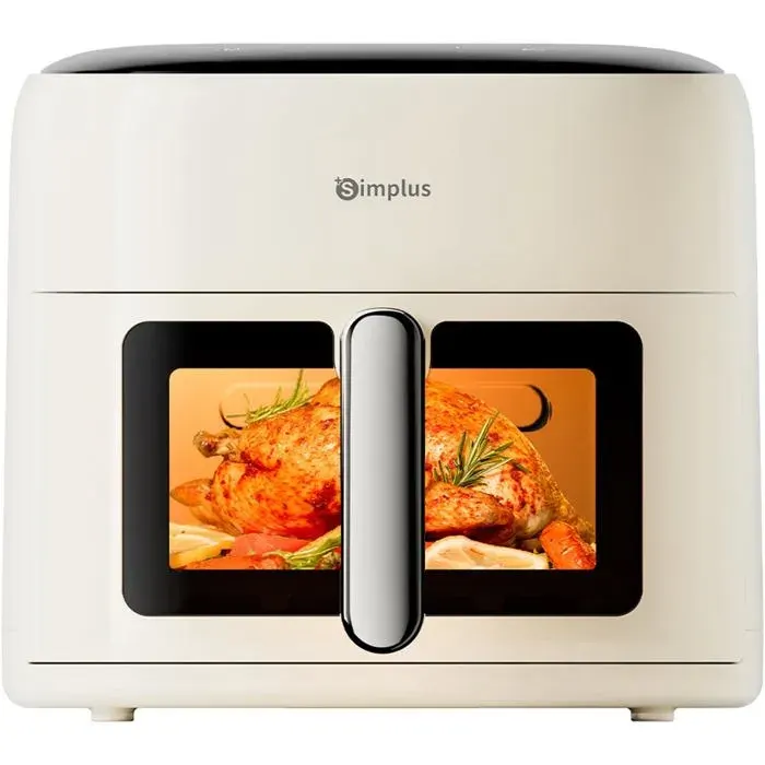 Friteuse à air sans huile - SIMPLUS - Capacité 65L - Fenêtre visible - Écran tactile LCD - 10 menus prédéfinis