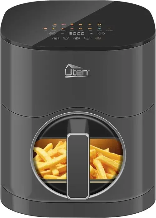 Friteuse à Air Sans Huile - UTEN - 55L - 2000W - écran Tactile Numérique LED - Avec 14 Fonctions Prédéfinies - Fenêtre Visible