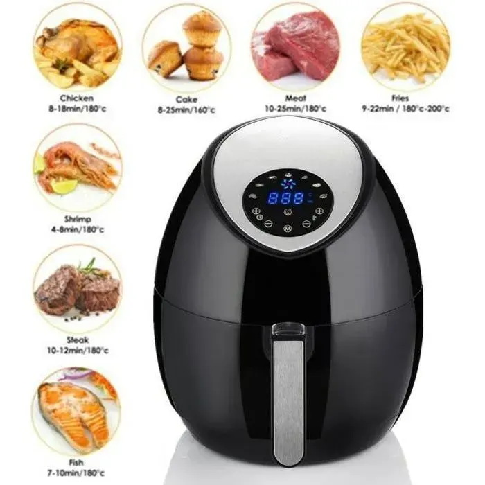 Friteuse à air - Uten - HF-8919DTS - 4.5L 1500W Écran Tactile LED avec panier amovible