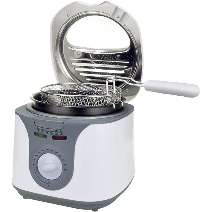 Friteuse À Huile Augosoma 850-950W Petite Friteuse Électrique De 2 Litre Avec Hublot Panier En Acier Amovible Lavable