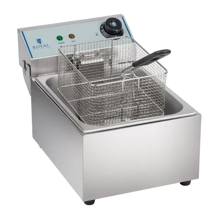 Friteuse acier inox 1 bac 10 litres cuve amovible professionnelle 3614005
