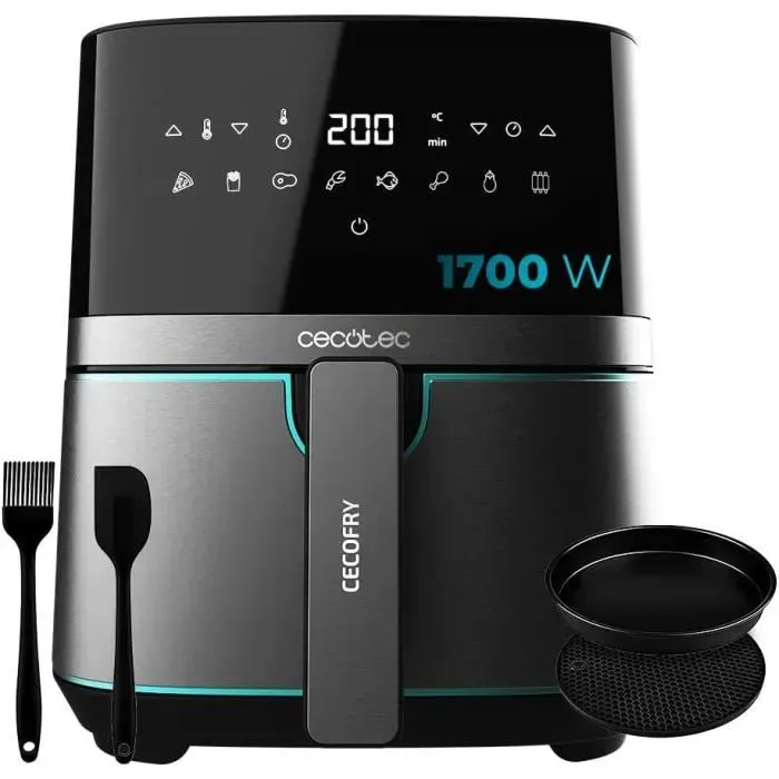 Friteuse dietetique sans huile Cecotec 55 L Cecofry Full InoxBlack 5500 Pro