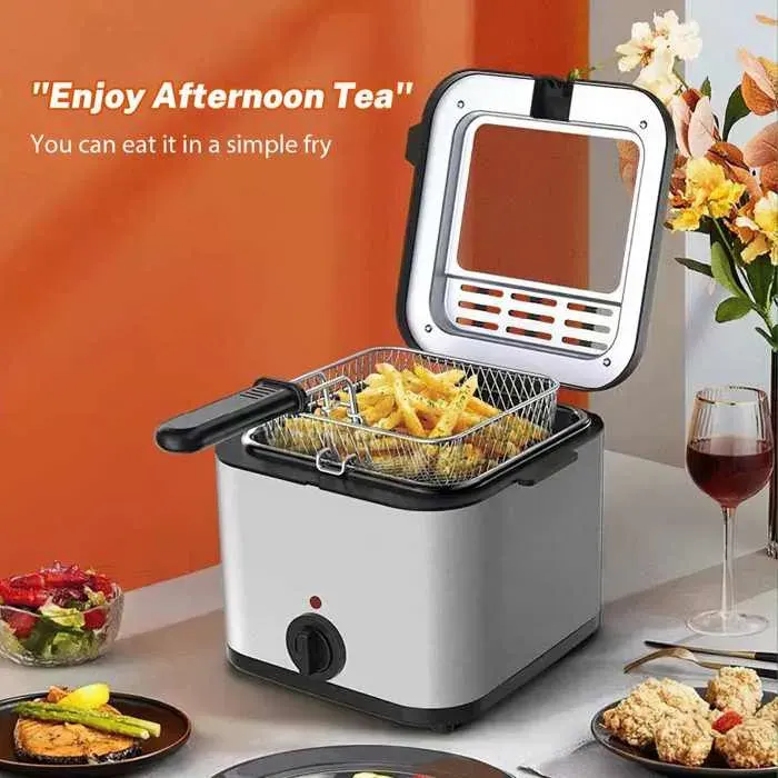 Friteuse Électrique - 1000 W - Capacité 25L - 0% BPA - 80-190℃ température réglable - Sûr et durable - Friteuse