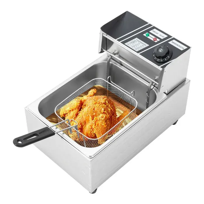 Friteuse électrique 2500 W en acier inoxydable avec température réglable