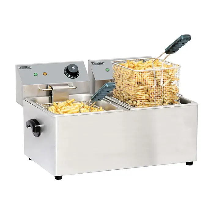 Friteuse électrique - CASSELIN - 2 x 4 Litres - 2 kW - Acier inoxydable