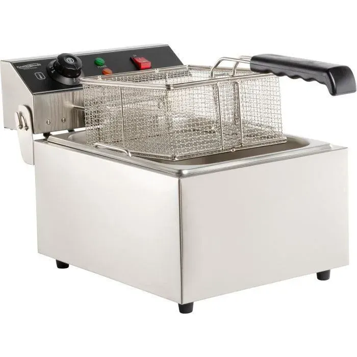 Friteuse électrique - COMBISTEEL - 6 Litres - 3 kW - 1 panier - Électrique
