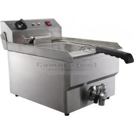 Friteuse électrique - COMBISTEEL - 8 litres - Robinet de vidange - 33 kW - 1 panier