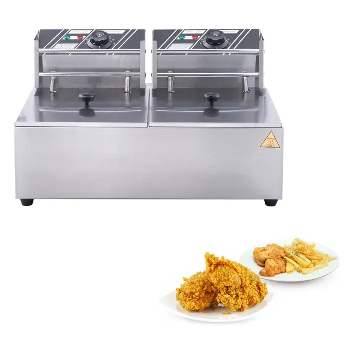 Friteuse Électrique - DUOKU - 24 L - 5000 W - Acier Inoxydable - Température 50-200 °C