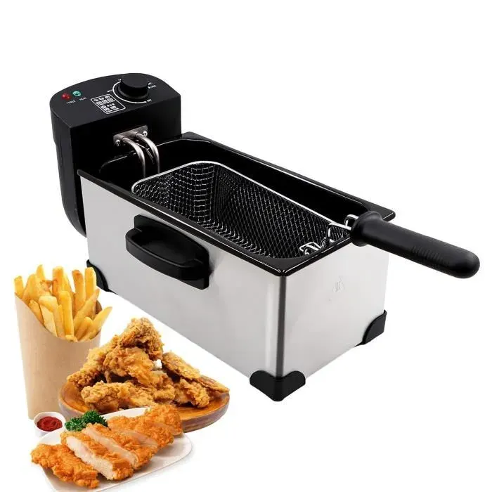 Friteuse Electrique - JOULLI - 35L - 2000W - Température variable - Acier inoxydable