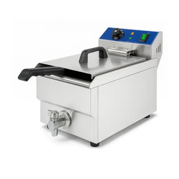 Friteuse électrique - PESAGE MB - 10 L - 3600W - Vanne de vidange - Thermostat 50-200°C