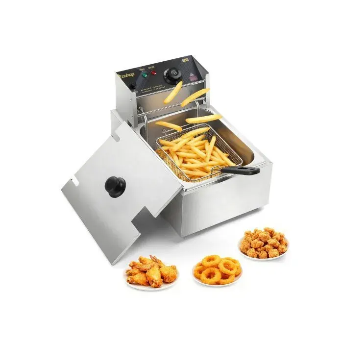 Friteuse Électrique Professionnelle 10.8L - ALIGHTUP - 2500W - cuve simple - avec Panier Couvercle
