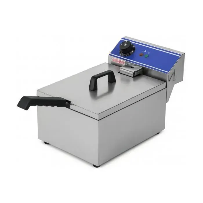 Friteuse électrique professionnelle - 11L 3600W - Inox - Thermostat 50-200°C - Panier galvanisé