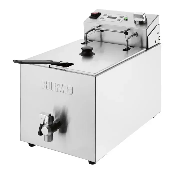 Friteuse Electrique Professionnelle avec Minuterie 8 Litres - Buffalo - l280- L1- P505- h410- Inox