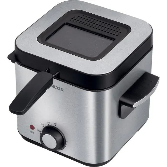 Friteuse électrique Sencor SFR 6200SS - Cuve 15 L - 900 W - Thermostat réglable - Noir