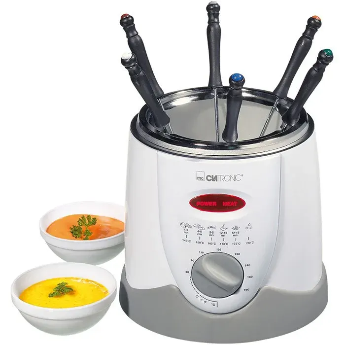 Friteuse et fondue - CLATRONIC - FFR 2916 - 6 personnes - 1L - Blanc