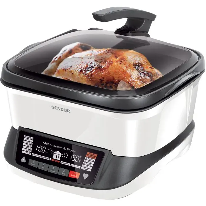 Friteuse multifonctionnelle - SENCOR - SFR 9400WH - 1800 W - 48 L - Blanc