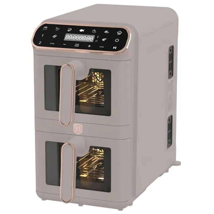 Friteuse numérique double à air chaud 55 + 55 l Collection Taupe - BERLINGERHAUS — coloris Gris