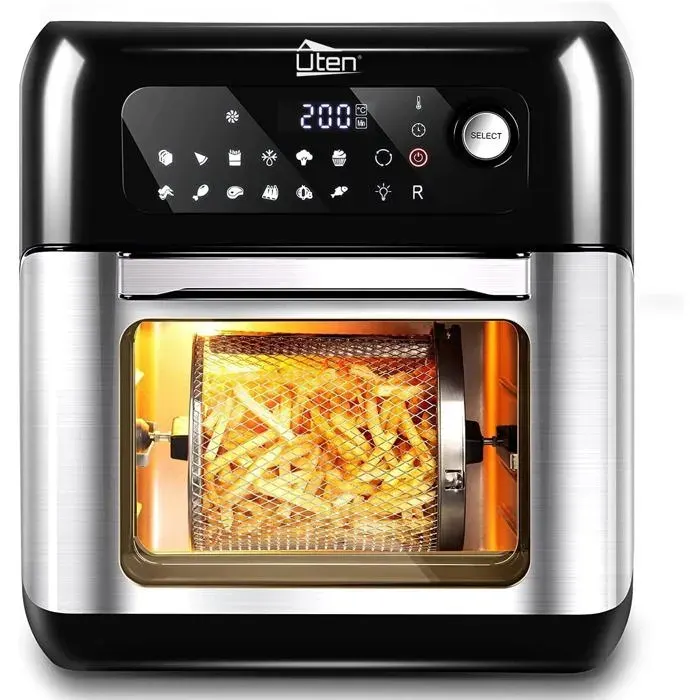 Friteuse Sans Huile 10L Friteuse À Air 12 En 1 Grande Capacité 1500W Xxl Air Fryer Avec Affichage Led Cuisson À Une Touch[PE556]