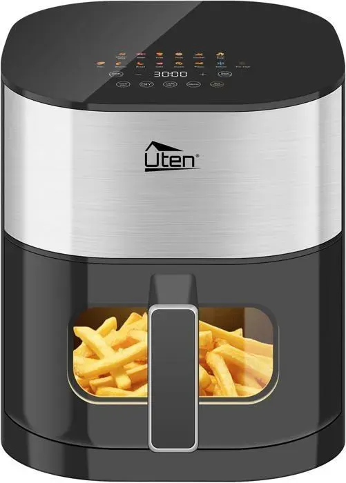 Friteuse Sans Huile 5.5L - 2000W - écran Tactile Numérique LED - Avec 14 Programmes - Fenêtre Visible